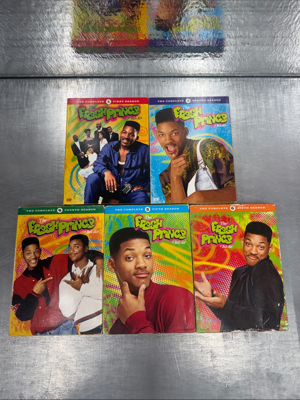 The Fresh Prince of Bel-Air Season 1,2,4,5 and 6 DVD Set - Colorful Covers